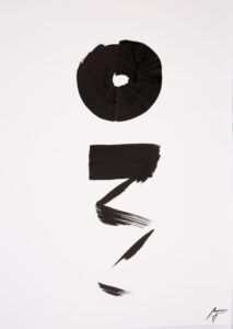 tükröződés, tus 50x70 cm